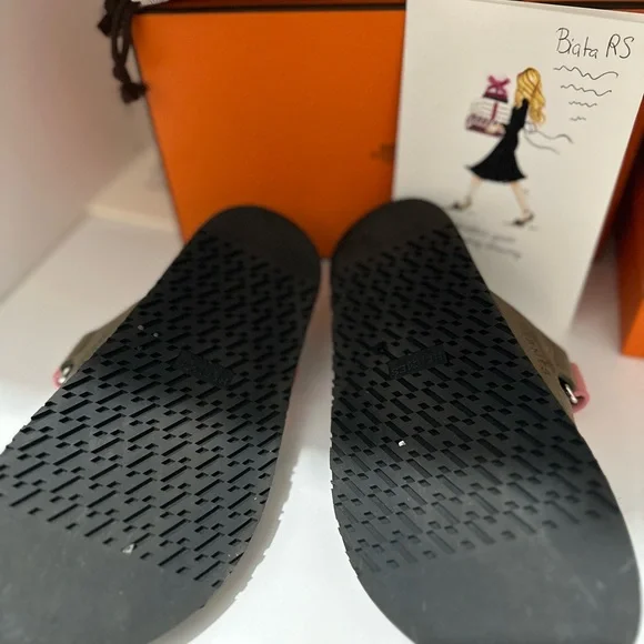 Hermes Chypre sandals, Sz 37.5 - Picture 2 of 12
